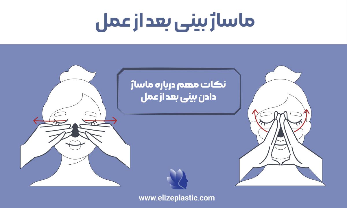 ماساژ بینی بعد از عمل 